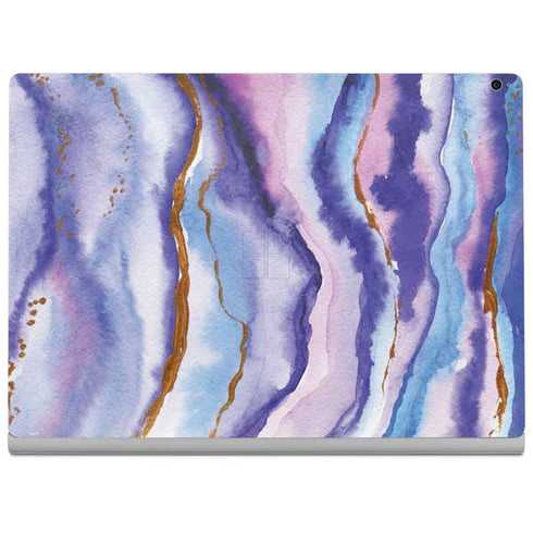 Blue Violet Watercolor Geode Surface Book 2 15in Skin